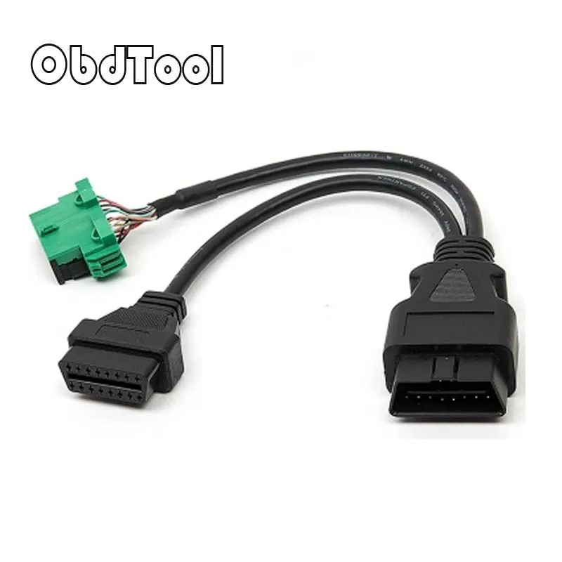 Зеленый OBD 2 OBD2 II разветвитель удлинитель Y кабеля 1 до порт 16 Pin диагностический