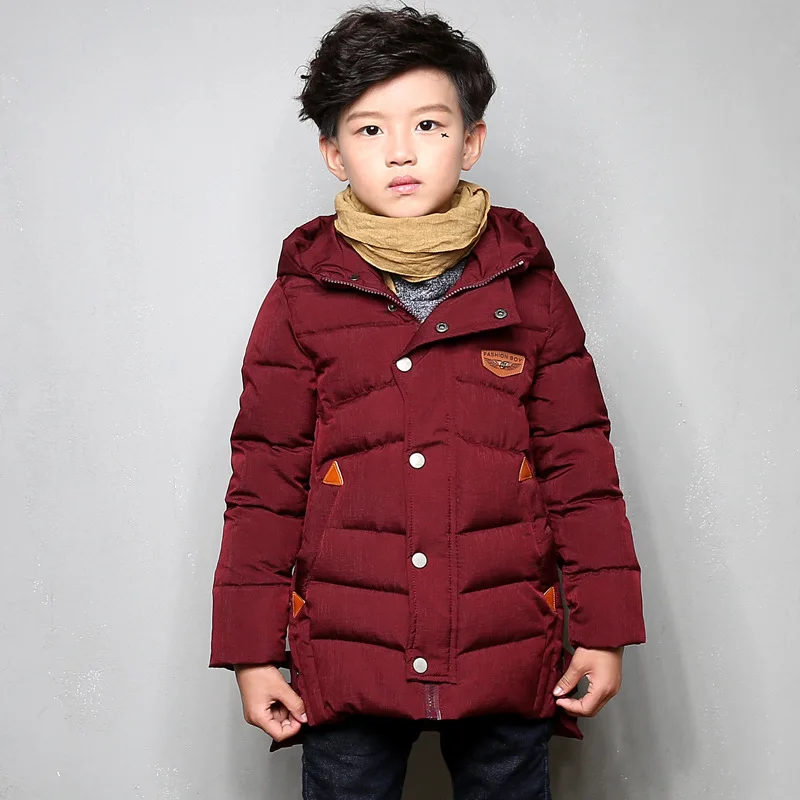 Пуховая куртка для мальчиков и подростков с хлопковой подкладкой TZ691 | Мать