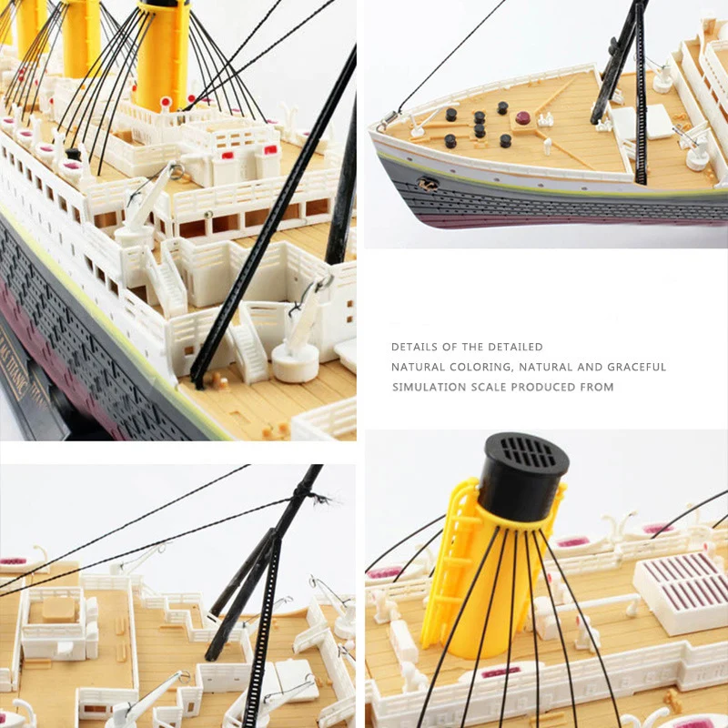 RC Boat 1:325 Titanic Sea Grand Cruise Ship 3D Remote Control High Simulation Model Toys Use for 1 hour | Игрушки и хобби