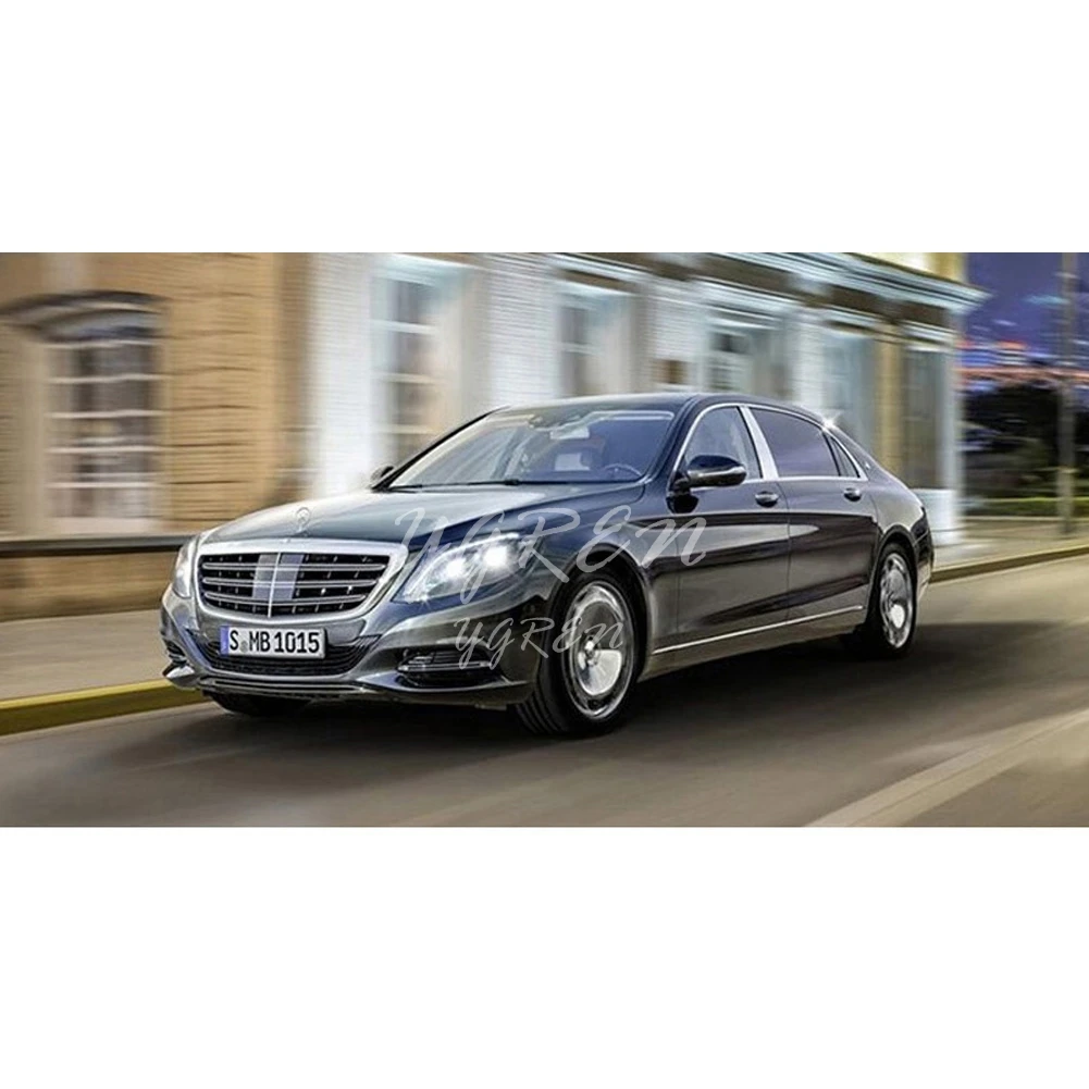 Решетка радиатора Передняя GT R для Mercedes Benz S Class W222 2014-2018 хром Черная | Автомобили и