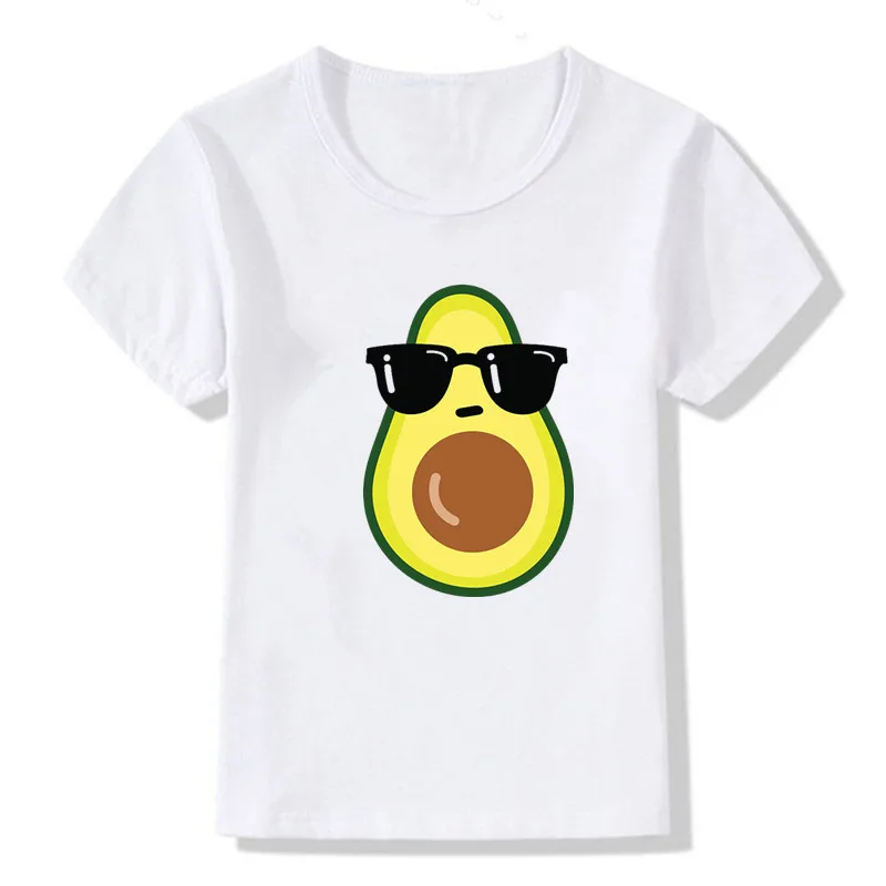Children Clothes Cool Avocado T Shirt Kids Kawaii Summer Tops Cartoon T-shirt Boys Girls Top Korean Style Graphic Tshirt1-12T | Детская