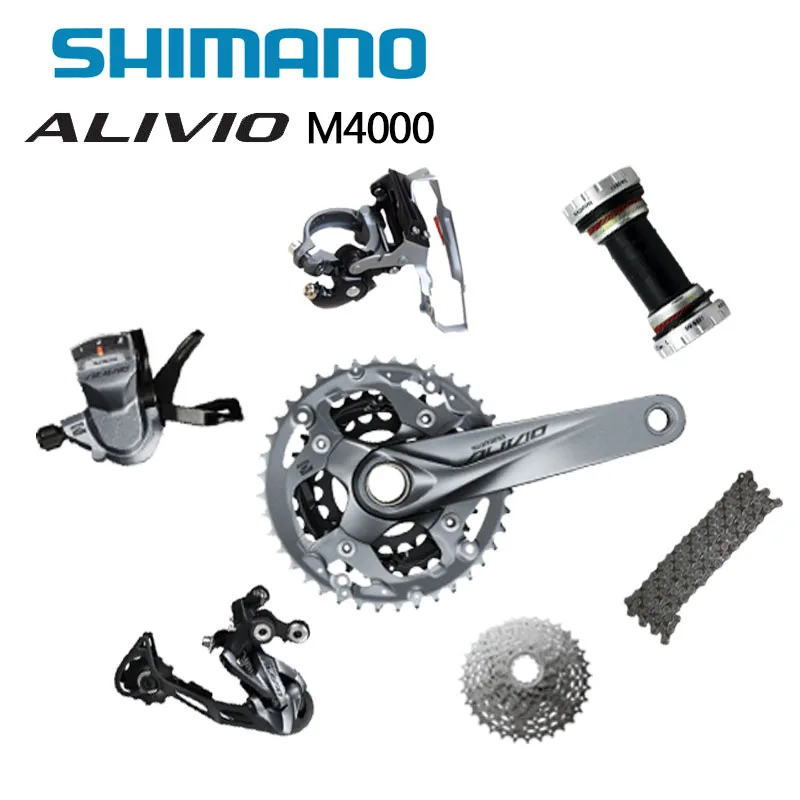 SHIMANO ALIVIO M4050 MTB горный велосипед shift drive kit Звездочка коленчатого вала 3X9 27 скоростей