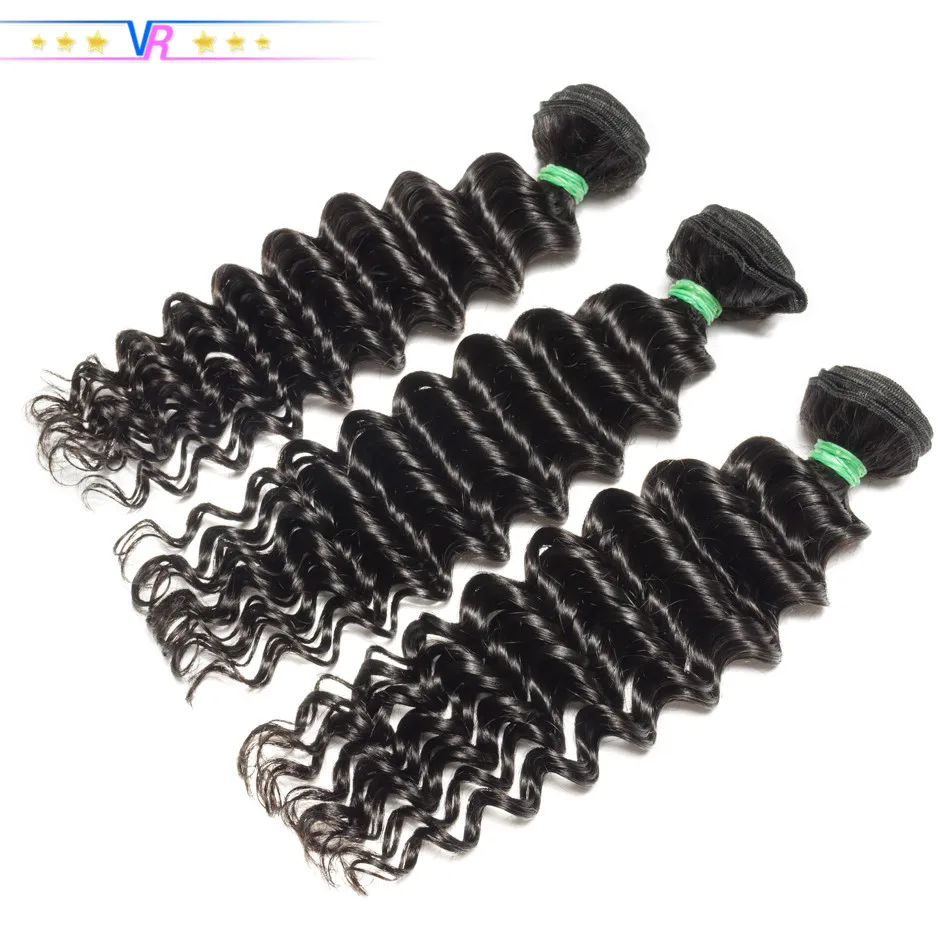 Высококачественные пряди глубоких волн VR Star с застежкой 100% натуральные