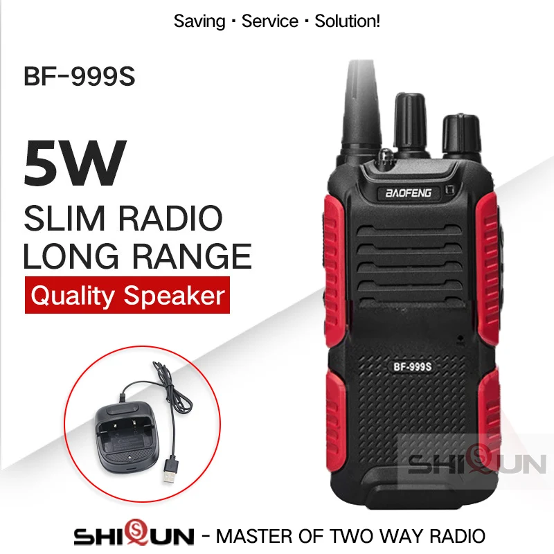 USB Горячая Baofeng bf-999s Plus Walkies Uhf band военный уровень двухстороннее радио 999S(2) для безопасности, отеля, ветчины BF999s обновление 888s 5W - Цвет: USB