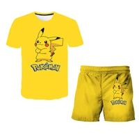 pikachu 3d printed short sleeve t shirt kids cartoon pokemon original juku fashion 2021 pokemon kids top shorts t shirt