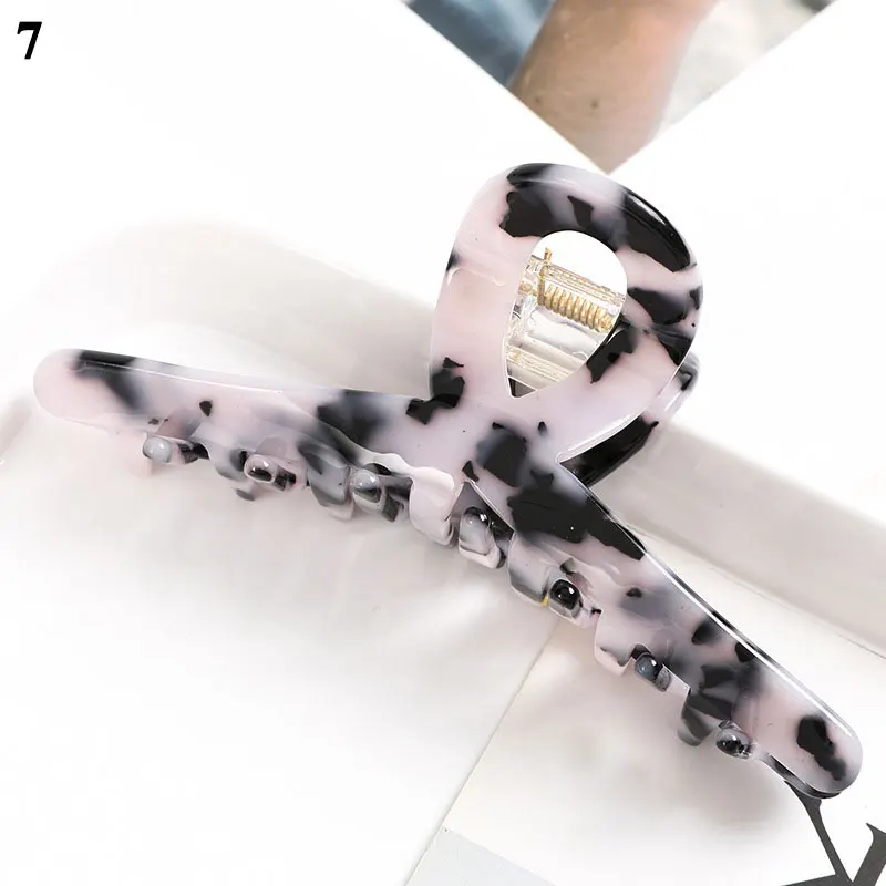 

New Fashion Acrylic Hair Claw Crabs Women Geometric Hair Clamp Aceate Bath Clips Barrettes Ladies Hairpins Hair Accessories