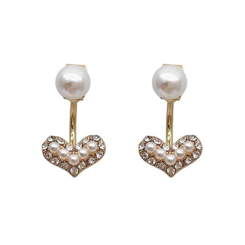 

2020 Fashion Heart Drop Earrings For Women Cute Korean Style Wedding Accessories Bridal Jewelry Hot Earrings Wholesale
