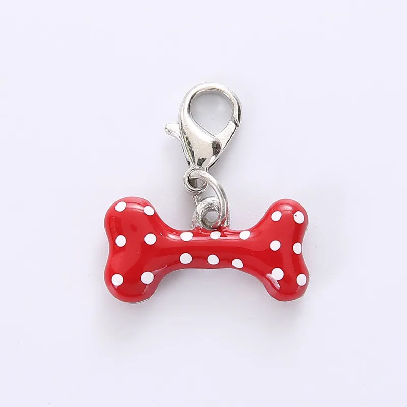 New Fashion Jewelry Red Pink Bone Collar Pendant Necklace Cute Decorated Pet Dog Tag Accessory | Дом и сад