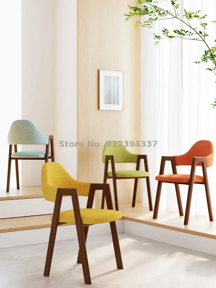 Северный стул домашний простой современный обеденный тканевый для отеля кофе