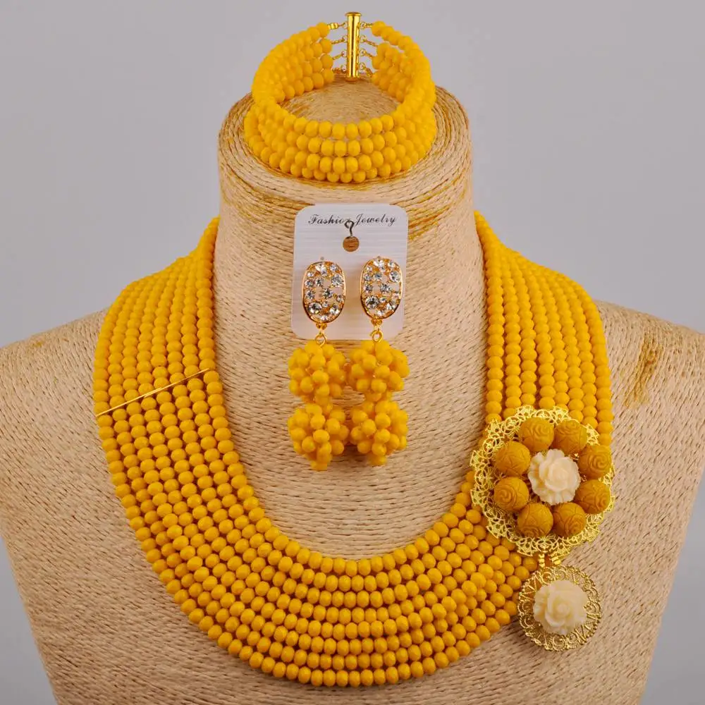 

Banana Yellow African Jewelry Set