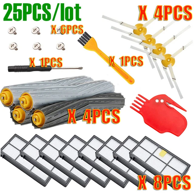 iR800-13 HEPA Filters Brushes Replacement Parts Kit For iRobot Roomba 980 990 900 896 886 870 865 866 800 vacuum Cleaner Accessories Kit - Цвет: iR800-13