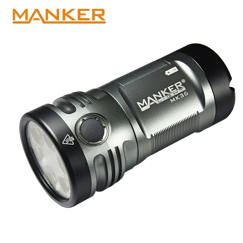 Manker MK36 12000 люмен 6x CREE XHP50.2 светодиодный фонарик+ 3x3100 мАч высокоразрядные батареи 30A 18650