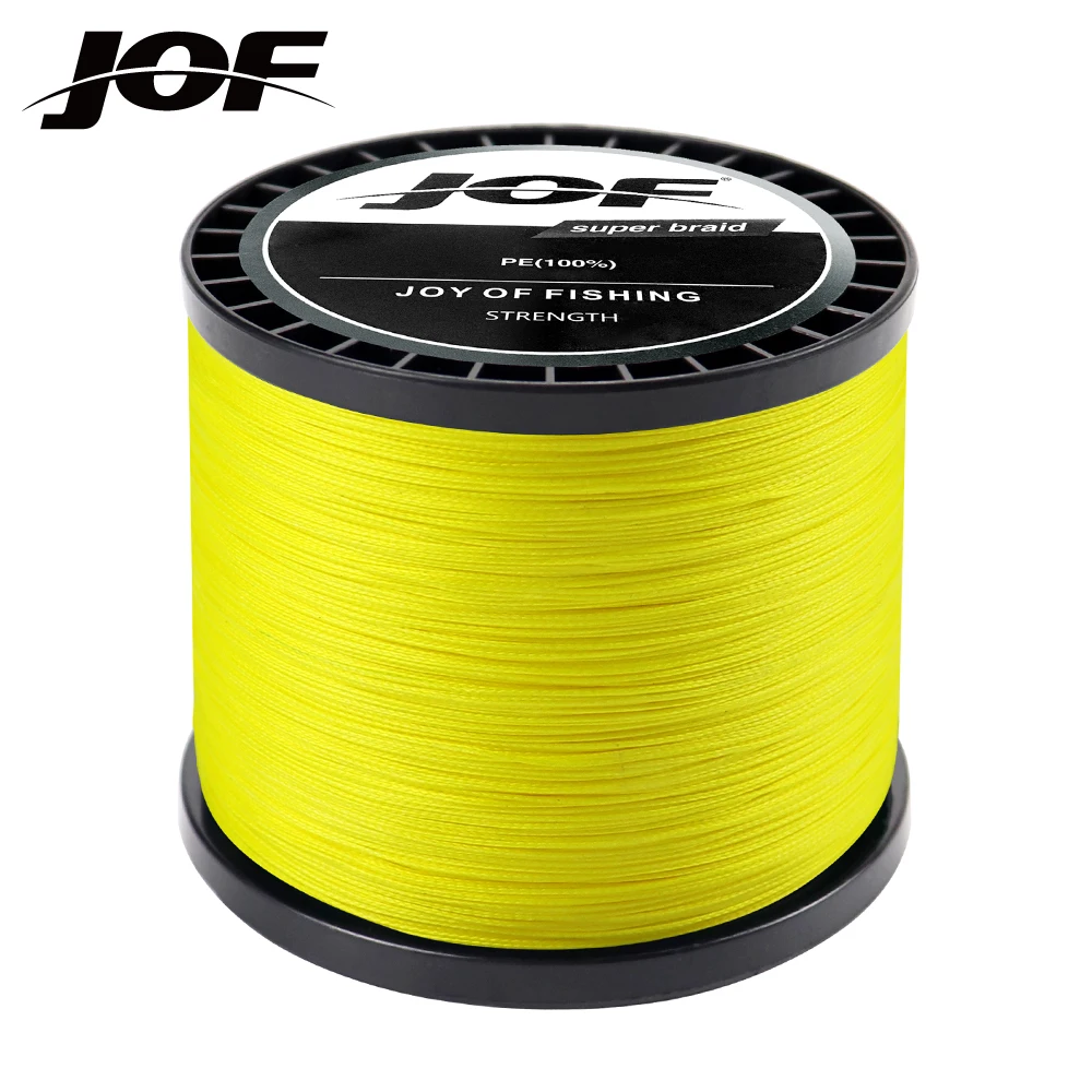 JOF New Fishing Line 9 Strands Weaves Braided 300M 500M 1000M Fishing Line Super Strong PE Line 28.6LB-143.5LB