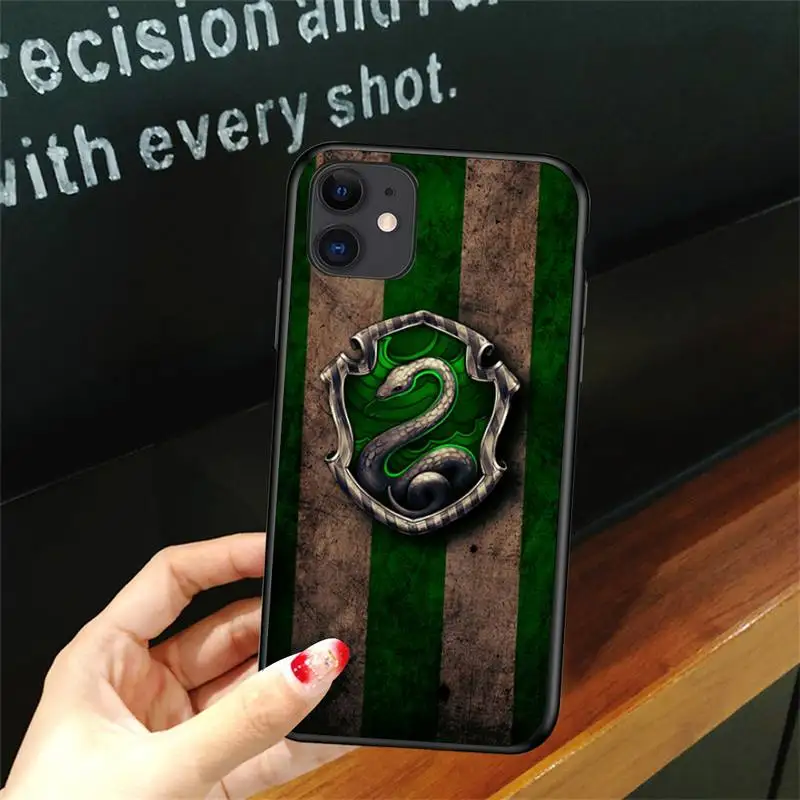 

Slytherin School Phone Case For Iphone 5 5S SE 6 6s 7 8 plus X Xr XS 11 12 Mini Pro Max Cover Fundas Coque