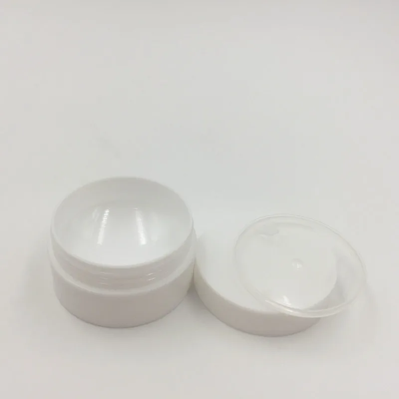300 шт./лот 10 г Белый полипропиленовый макияж маленькая банка для крема с