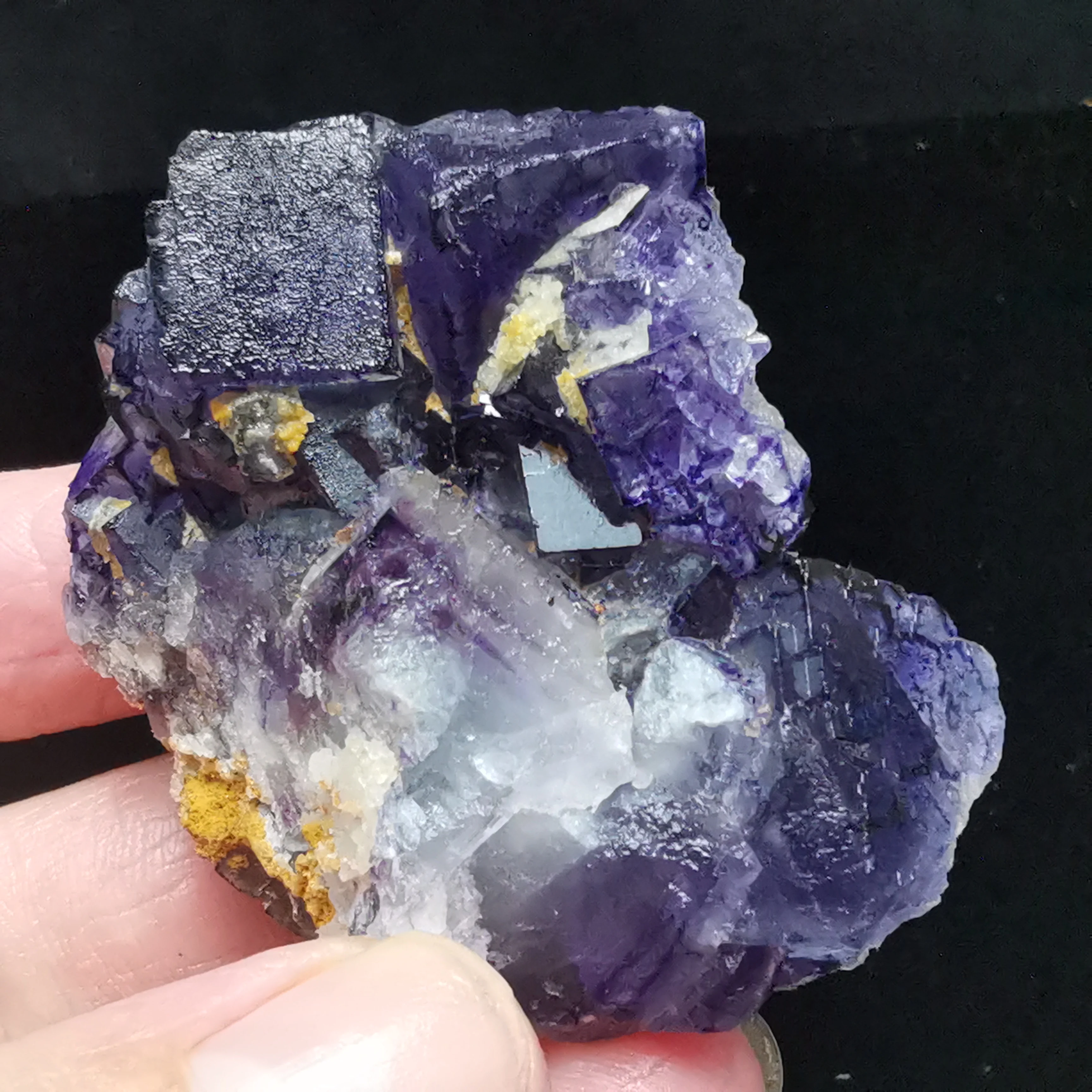 

73.8gNatural rare purple fluorite mineral specimen healing energy QUARTZ GEM original stone collection home decoration