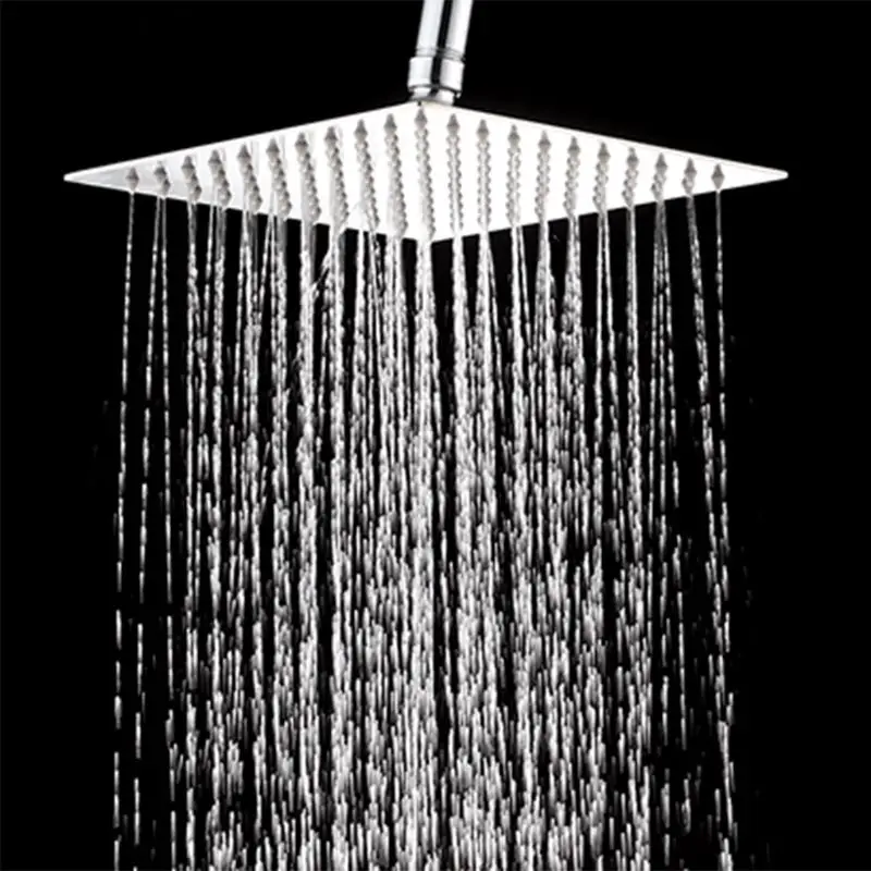 Ультратонкая квадратная насадка для душа 8 дюймов из нержавеющей стали большая