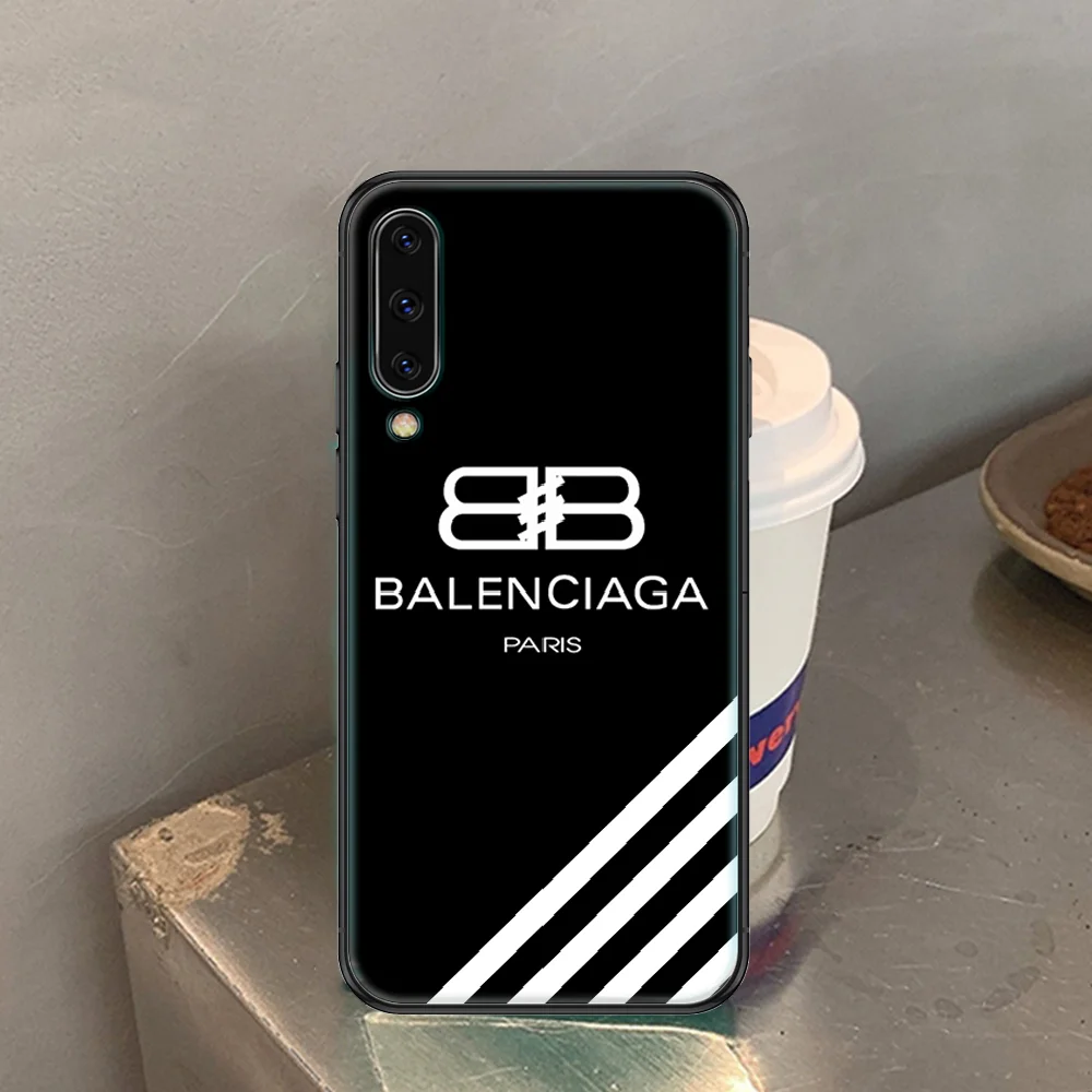 

Fashion B-Balenciagas Brand Phone case For Samsung Galaxy A 3 5 7 8 10 20 21 30 40 50 51 70 71 E S 2016 2018 4G black silicone