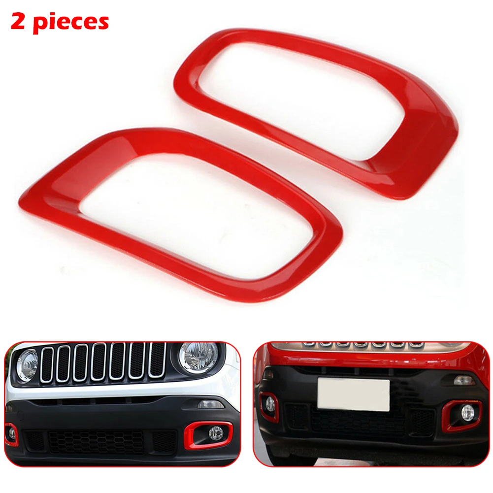 2 шт. ABS хромированный передний противотуманный светильник красная Накладка для