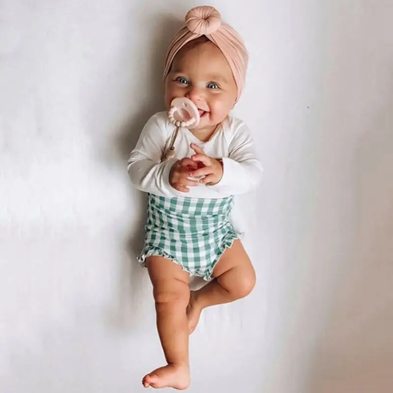 Милая одежда для малышей девочек детская Длинные рукава белый комбинезон с