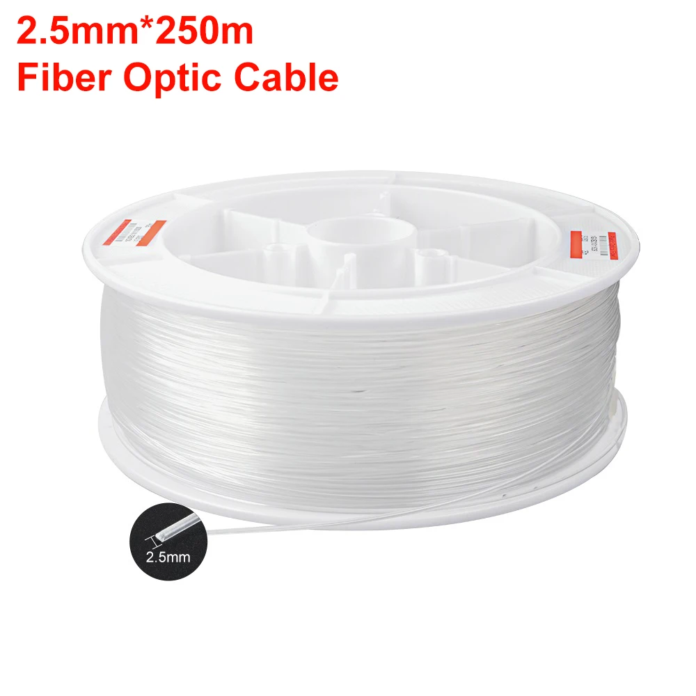 2.5mm 250M End Glow PMMA Plastic Optic Fiber Cable