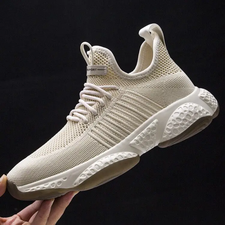 

New Fei Weaving Plus Size 39-44 Men's Sports Shoes Light Breathable Knitting City Running Outdoor Sneaker Men Designer Shoes