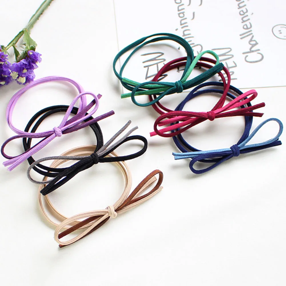 Однотонный эластичный Детский галстук бабочка 5 цветов высокая эластичность