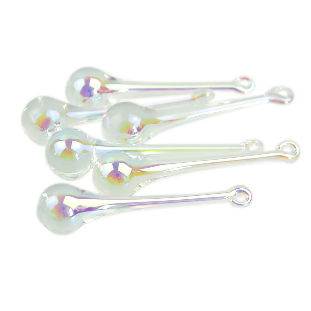 16X60MM/20X80MM AB Raindrops Crystal Chandelier Parts Lamp Glass Hanging Pendants Crystal Beads Curtain Accessories
