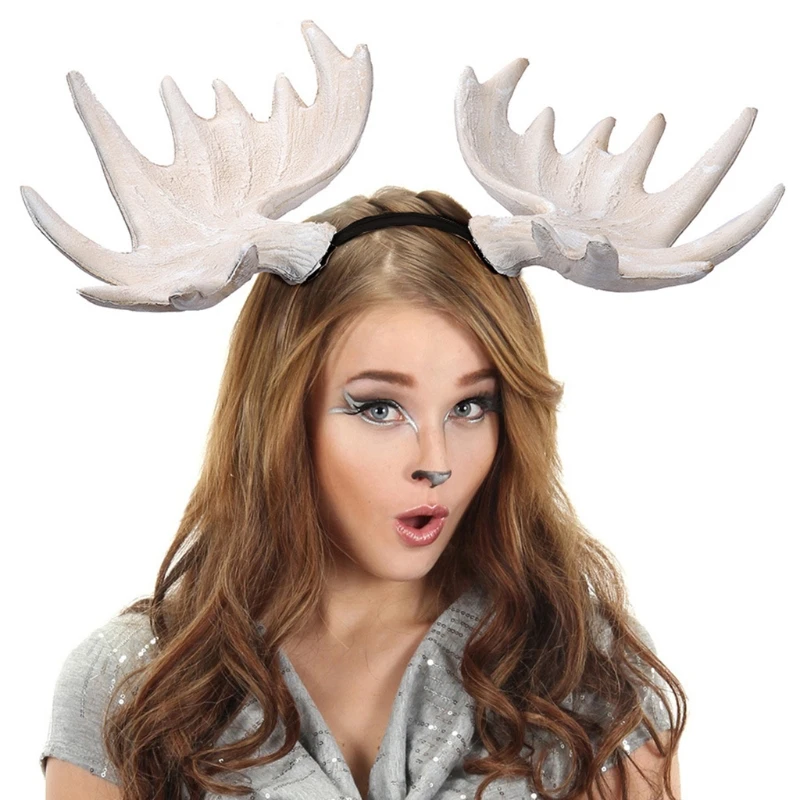 

Deer Horn Headwear Antlers Hairband Non Slip Deer Headpiece Photo Props Fancy Dress Halloween Christmas Accessories