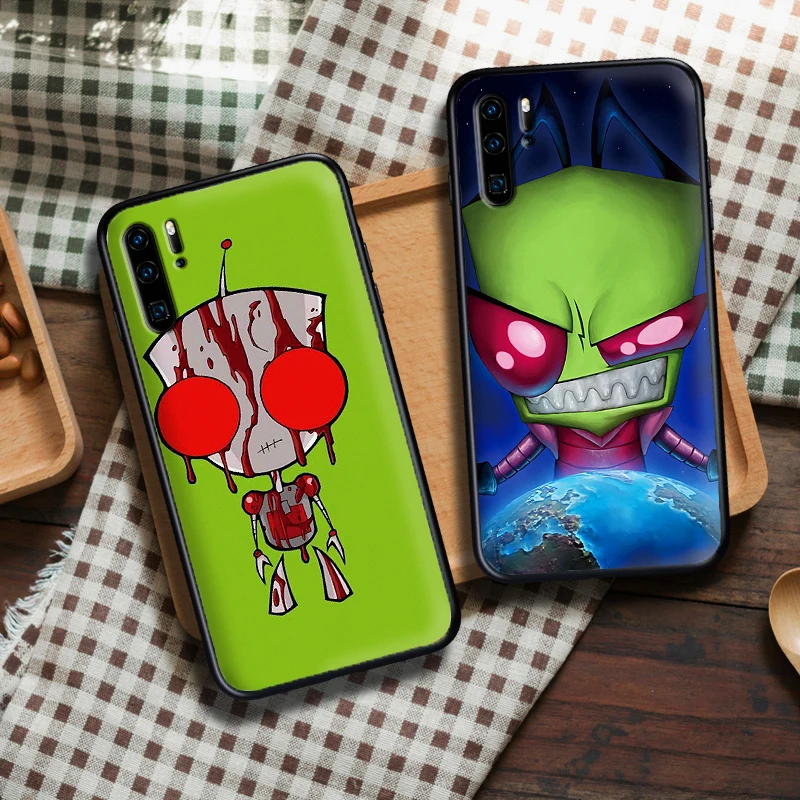 Захватчик Зим роскошный черный чехол для huawei P Smart Z 2018 P20 Pro P8 P9 Mini P10 2019 P30 LITE |