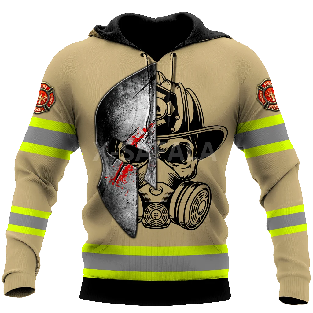 

Firefighter -The Skull 3D Print Spring Autumn Hoodie Man Women Harajuku Outwear Zipper Pullover Sweatshirt Casual Unisex-1