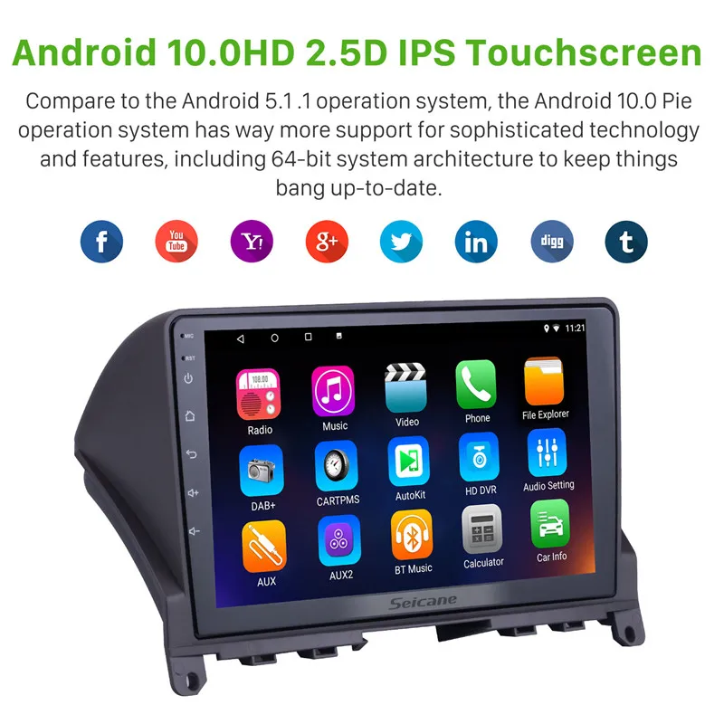 Seicane Android 10 0 GPS-навигация для 2007-2014 Mercedes Benz C-CLass(w204) автомобильное радио головное