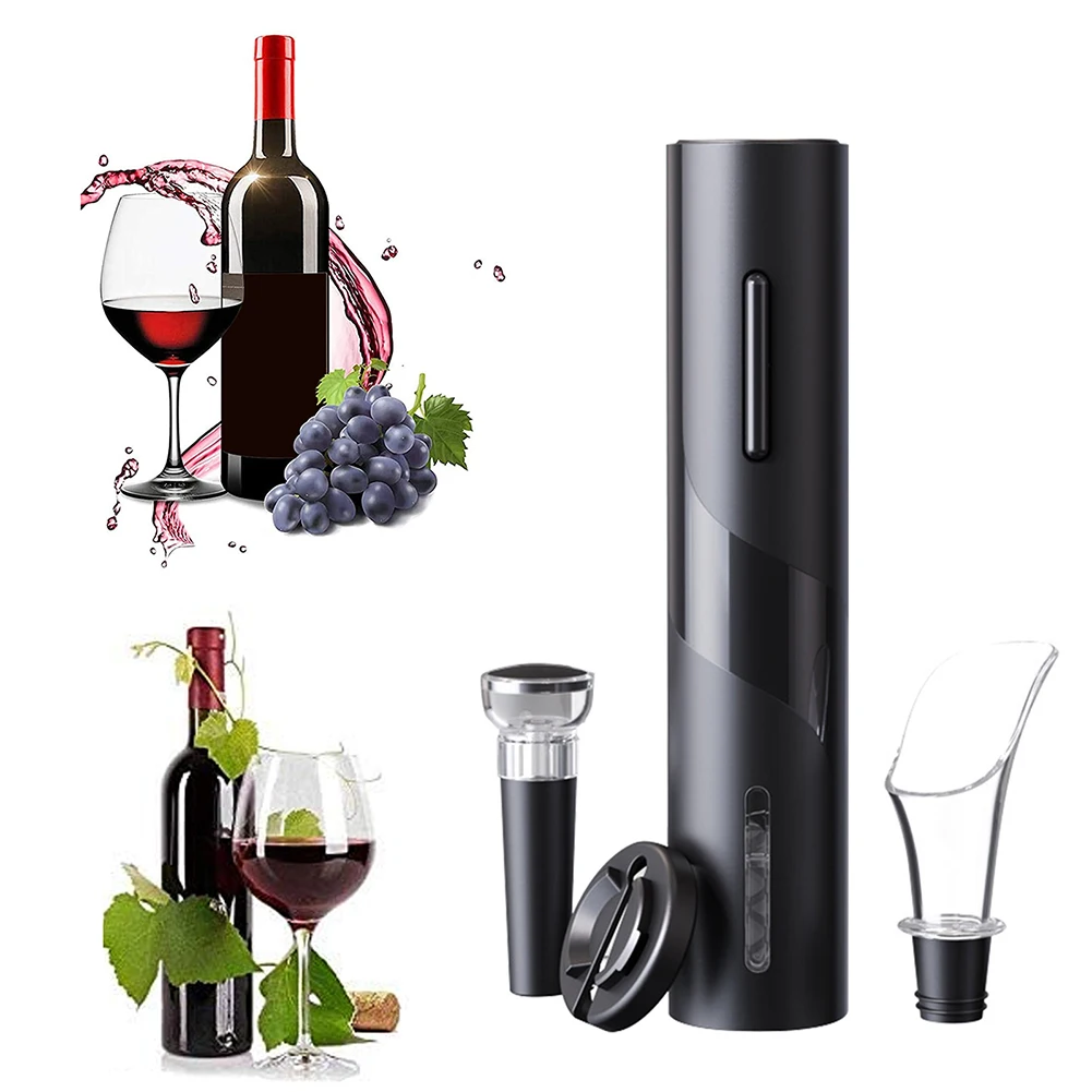 

2021 New Automatic Wine Corkscrew Bottle Opener Foil Cutter Electric Red Wine Opener Kitchen Accessories
