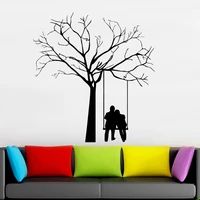 Tree Wall Decal Romantic Couple Love Nature Style Vinyl Wall Stickers Living Room Bedroom Art Home Interior Decoration Z403