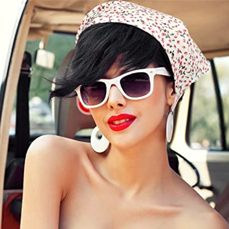 

Floral Print Scrunchies Triangle Hair Scarf Headband Elastic Hair Band Cute Turban Headwrap Headbands Women Hair Accessories