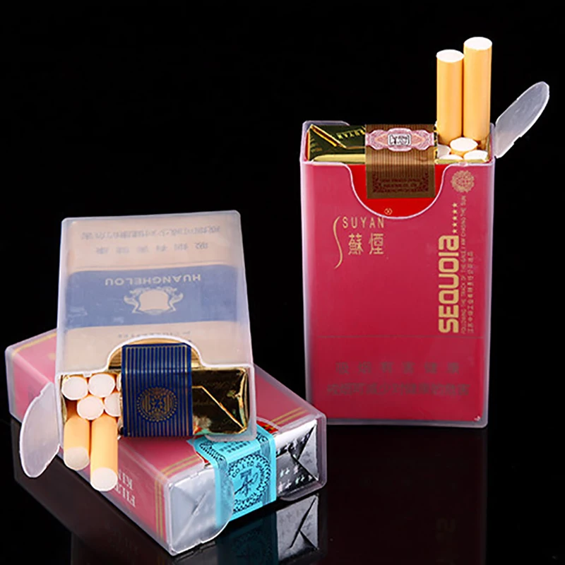 Чехол для сигарет портативный 30 шт. прозрачный пластиковый портсигар дымовая