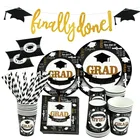 Поздравление, градиентная одноразовая посуда для вечерние, бумажные стаканчики, докторская шляпа, коробка конфет для поздравления, градиентный декор для вечерние, баннер, гирлянда