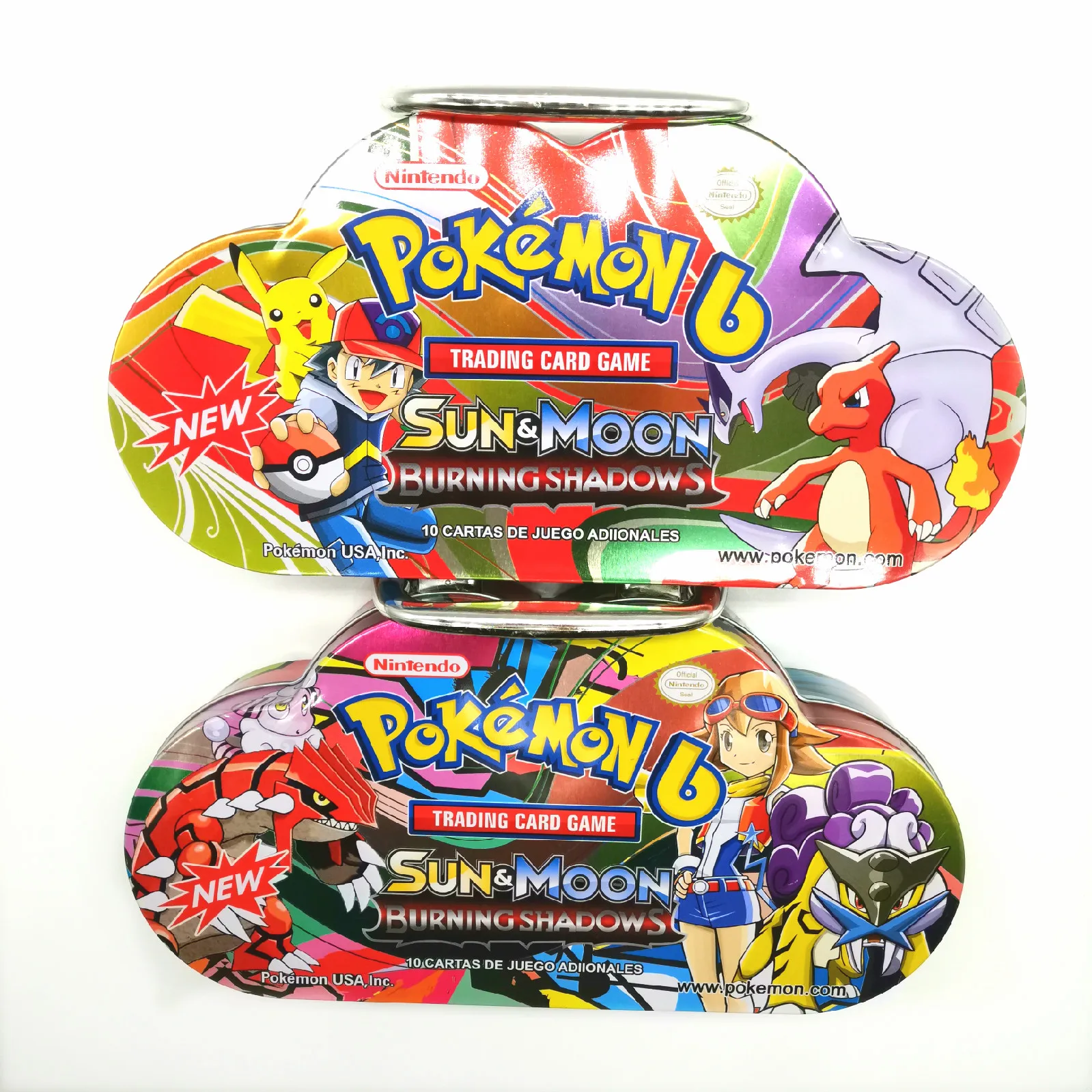 80 шт./компл. Pokemon Портативный жестяная коробка TAKARA TOMY боевые игрушки хобби Коллекционные вещи игра Коллекция аниме-открытки для детей
