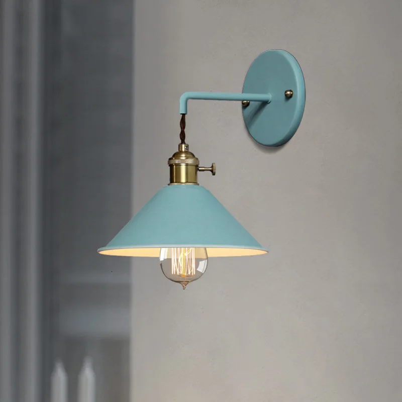 Nordic Retro Bedside LED Wall Lamp Art Brass Foyer Background Bedroom Restaurant Aisle Sconce Lighting Free Shipping | Лампы и