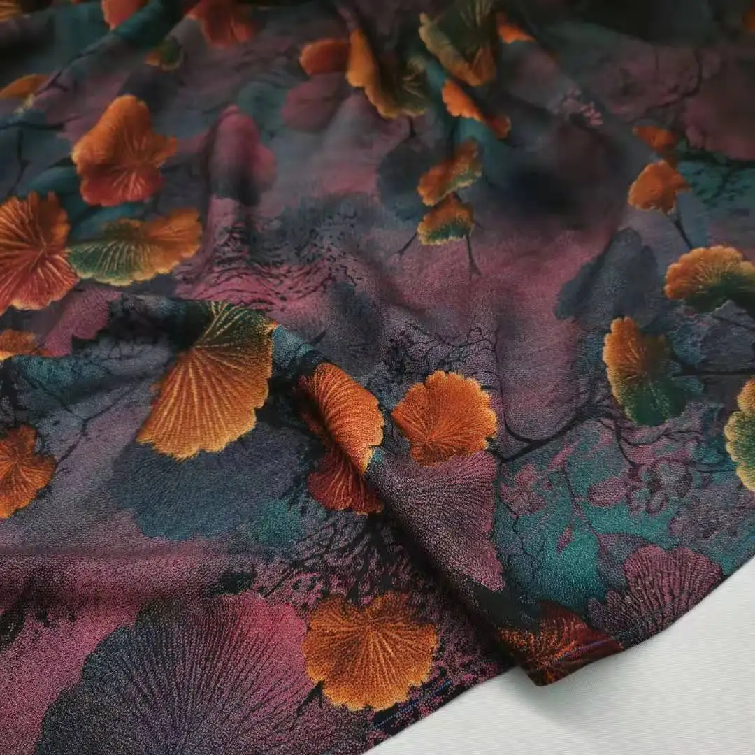 

Big Sale Sewing Fabric Viscose Soft High Quality Ombre Reactive Printing Comfortable