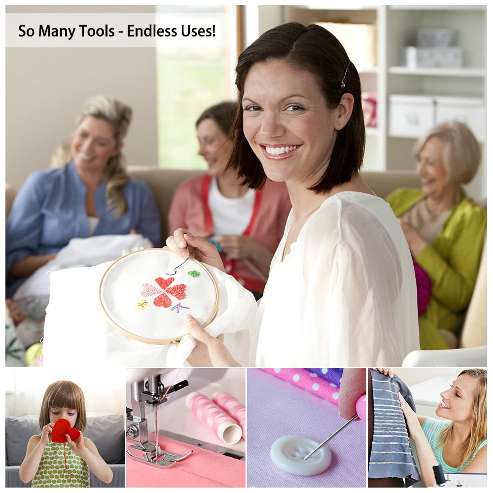 

183pcs Sewing Kits DIY Multi-Function Sewing Box Set For Hand Quilting Stitching Embroidery Thread Travel Sewing Accessories