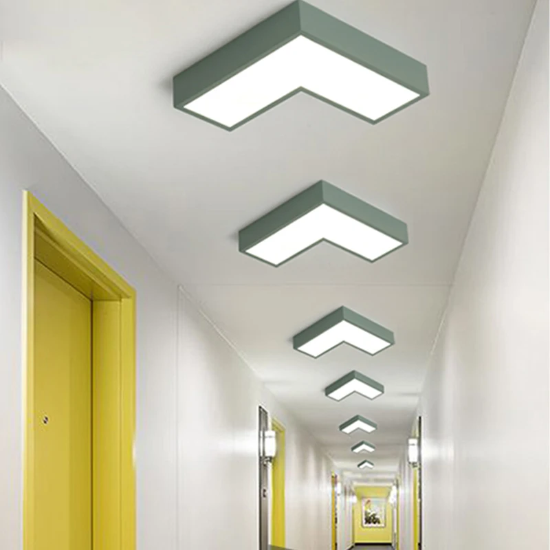 

Color geometric creativity L-shape simple modern office meeting room corridor living room led ceiling light