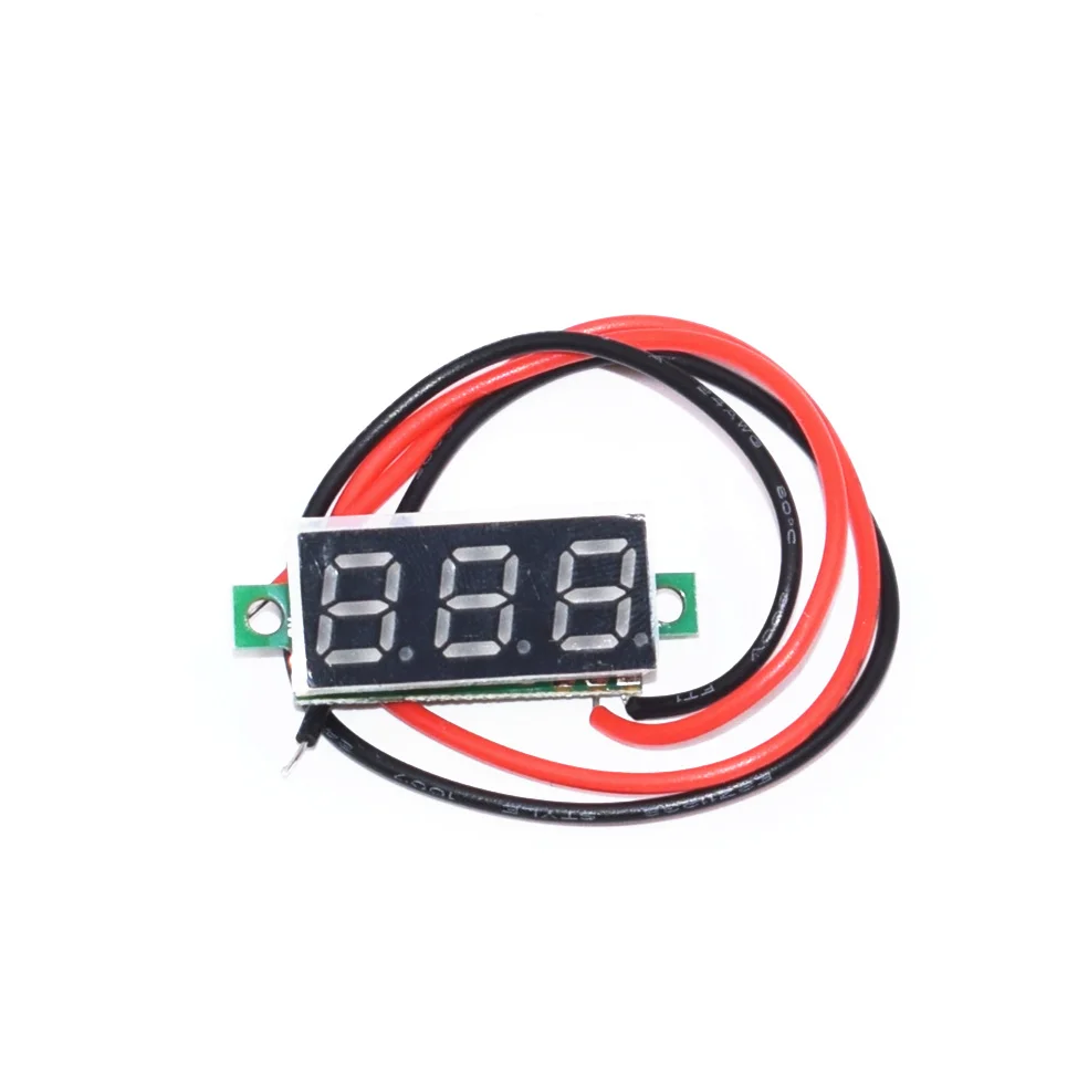 0.28 Inch 2.5V-40V Mini Digital Voltmeter Voltage Tester Meter Red/Blue/yellow/green LED Screen Electronic Parts Accessories | Инструменты