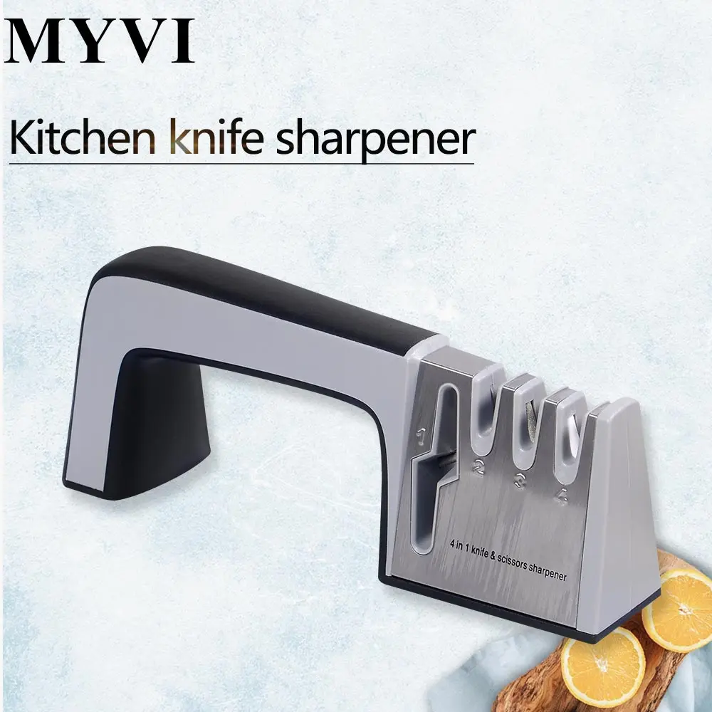 Точилка для ножей MYVI с 4 отверстиями точилка из нержавеющей стали вольфрамовые
