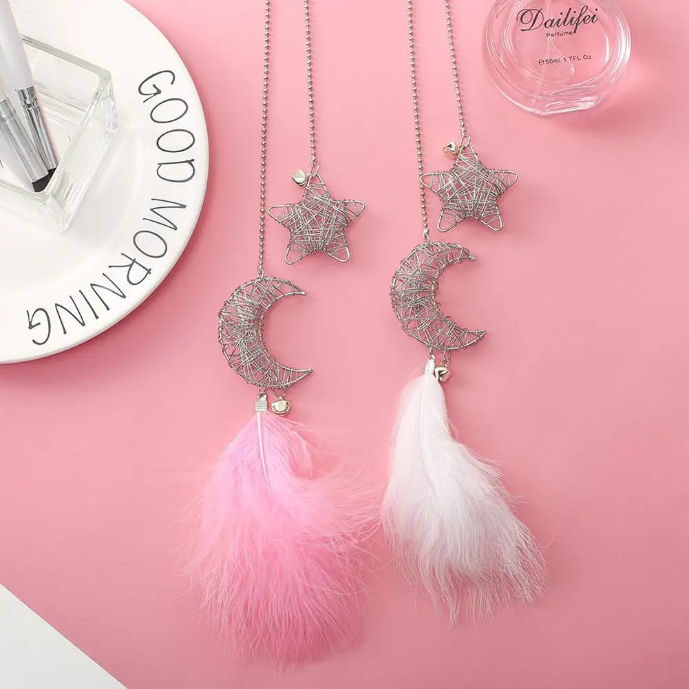 Мини полые с изображением луны и звезд перья Ловец снов Изысканная ручной работы