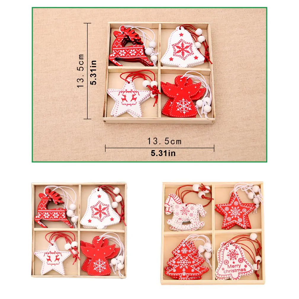 

Wooden Christmas Tree Pendants Home Christmas Decoration Accessories Christmas Hanging Ornaments Christmas Kids Gifts