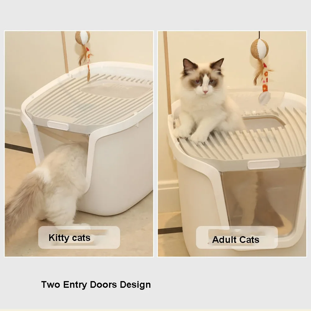 Топ вход Кошачий Ящик для туалета большая ПЭТ туалет фильтрованная крышка с