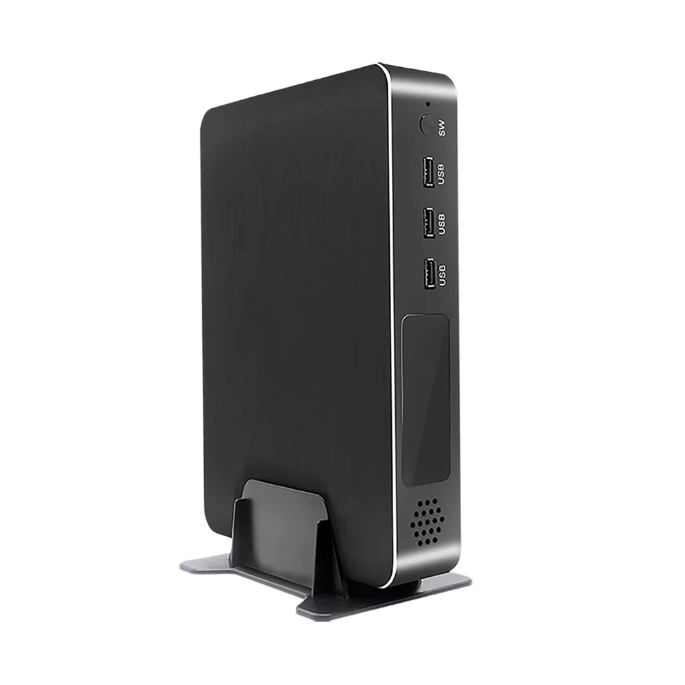 Verkaufen Micro Fanless Mini Computer Minipc Windows 10 /Linux Desktop-Gaming-PC Intel E3-1231V3 Gewidmet Karte GTX1650 Grafiken 4K HDMI