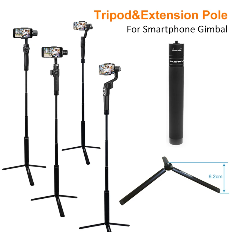 

Tripod & Extension Pole for DJI OSMO Mobile 4 3 2 /Zhiyun Smooth 4 Q/Feiyu Spg c Vimble/Xiaomi Mijia Handheld Gimbal Accessories