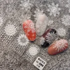 Новые японские наклейки для ногтей 5d, наклейки для ногтей, трехмерные наклейки в виде снежинок